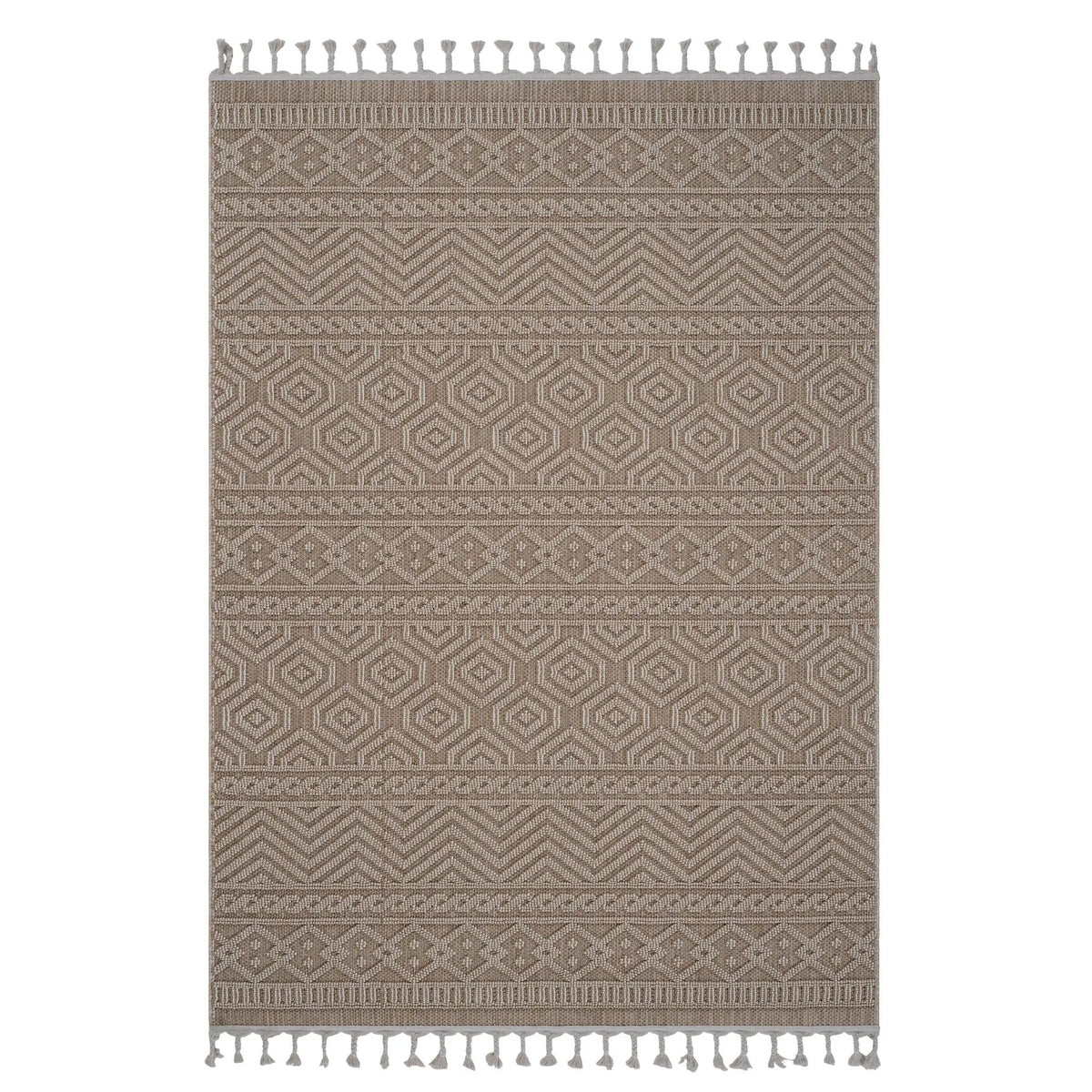 Guros Geometric Indoor Outdoor Rug | 74 x 48 Inch | Stain Resistant | Non-Shedding