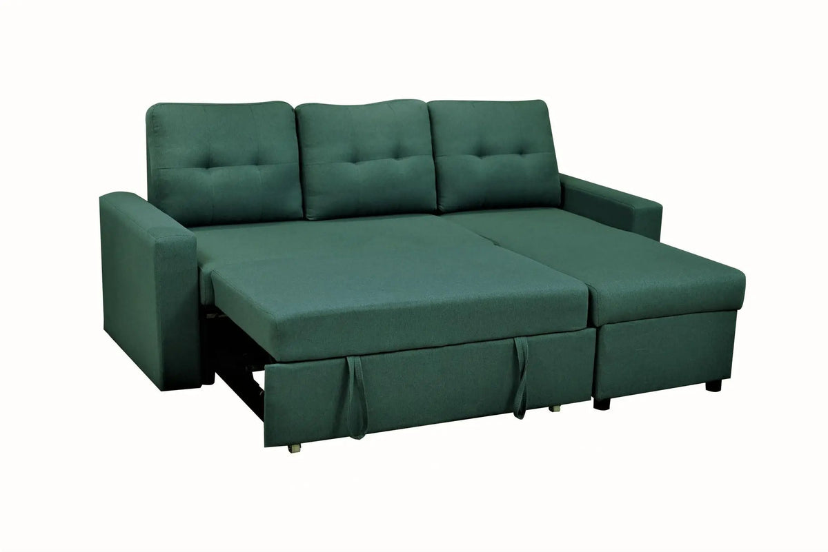 Convertible L Shaped Sectional Sleeper Sofa | Pull Out Bed | 2-in-1 Design | Space-Saving