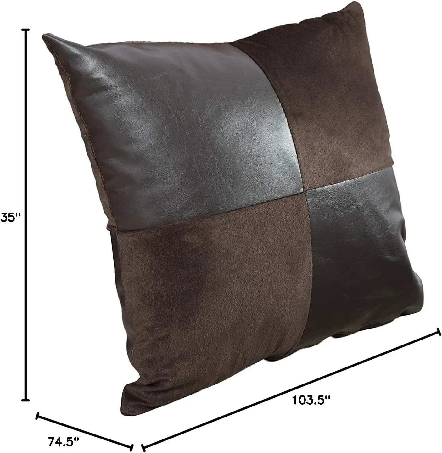 3-Piece Contemporary Sectional Sofa With Chaise And Storage Ottoman Chocolate from PriceLows™