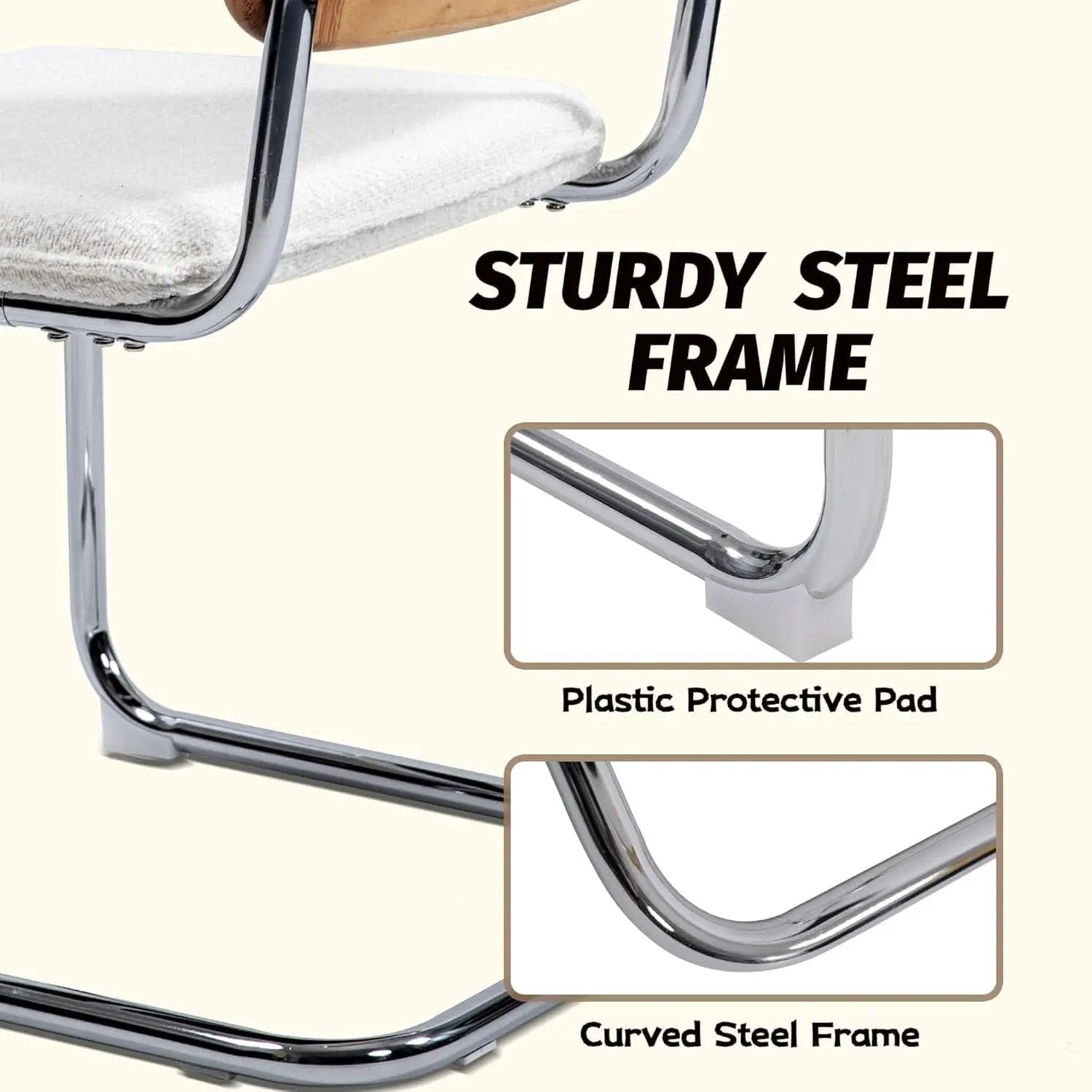 Modern Cesca Cane Dining Chairs With White Boucle Seat from PriceLows™