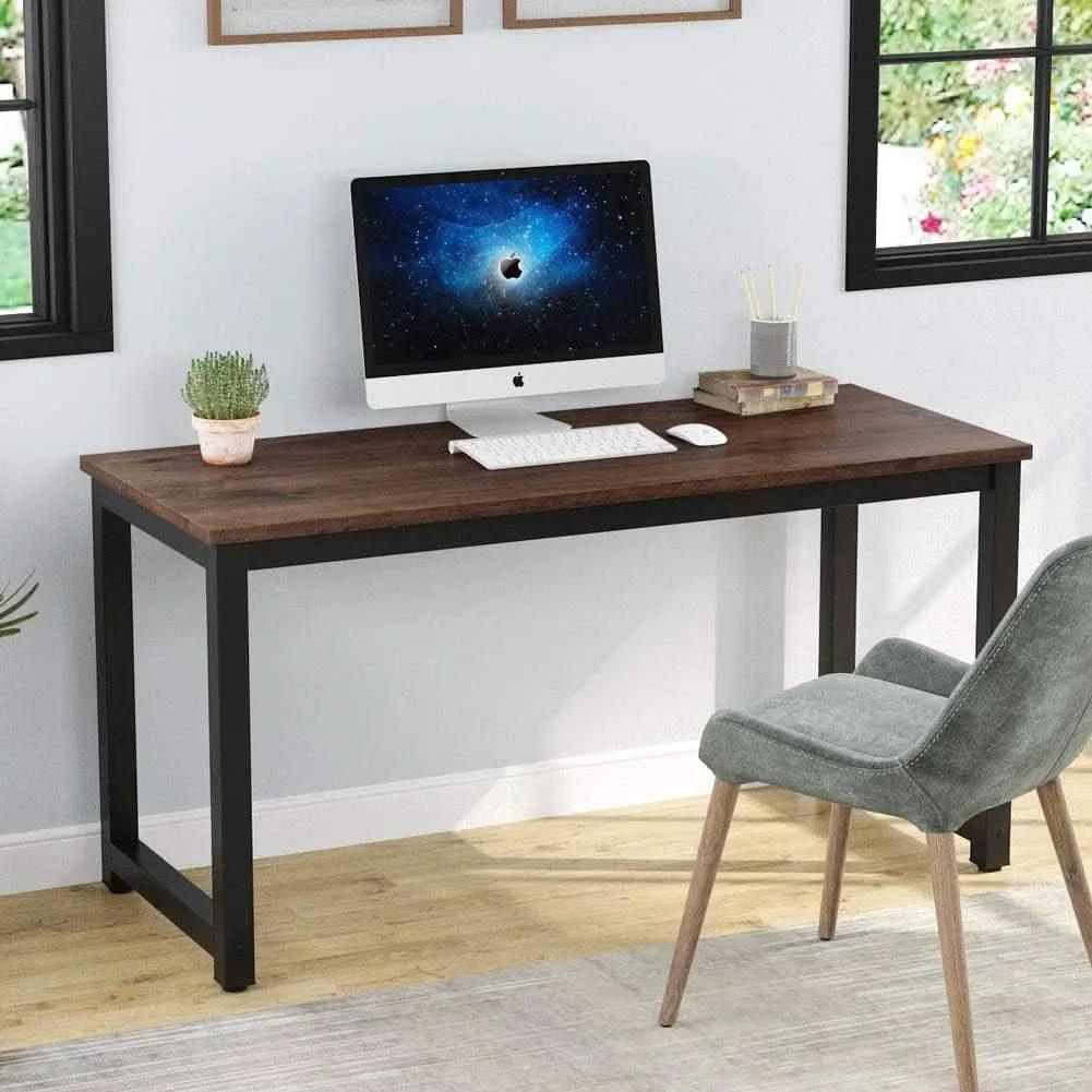 55 Inch Computer Desk Rustic Brown For Home Office from PriceLows™