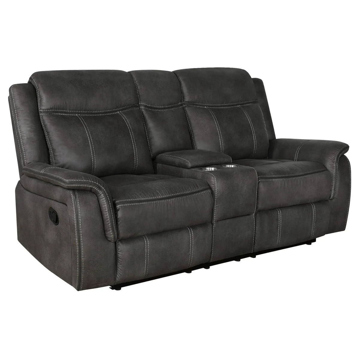 Lawrence 3-piece Upholstered Reclining Sofa Set | 3-Piece Set | Living Room Furniture | Charcoal