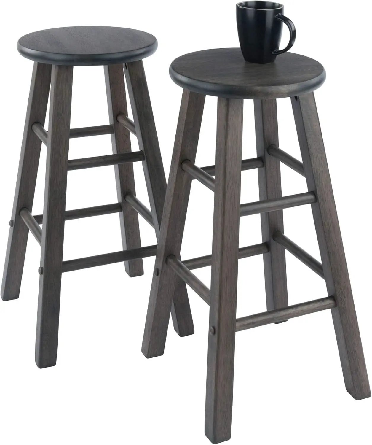 Element 2 Piece 24In Counter Stool Set Oyster Gray from PriceLows™