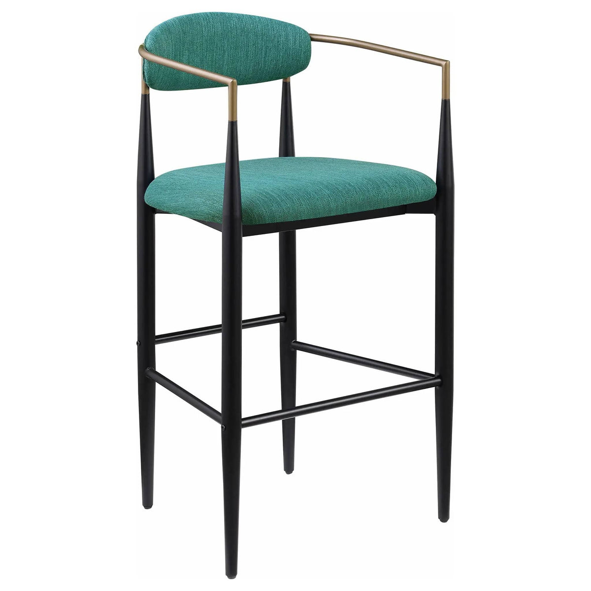 Tina Fabric Upholstered Bar Chair Green (Set of 2) Bar Height (28"-30") | 22.5 x 21.25 x 41.75 in | Linen & Fabric | Home