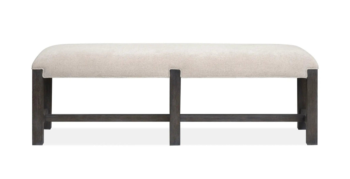 Plum Creek Bench | 2 Pieces | Oak Veneer & Fabric | Home
