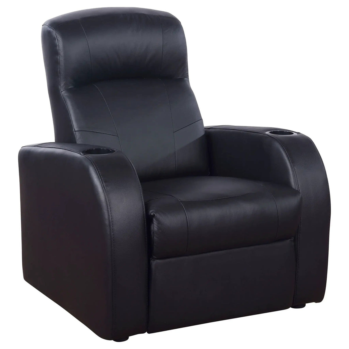 Cyrus 3-piece Upholstered Home Theater Seating Reclining Chair & Console | 3-Piece Set | Leather | Living Room