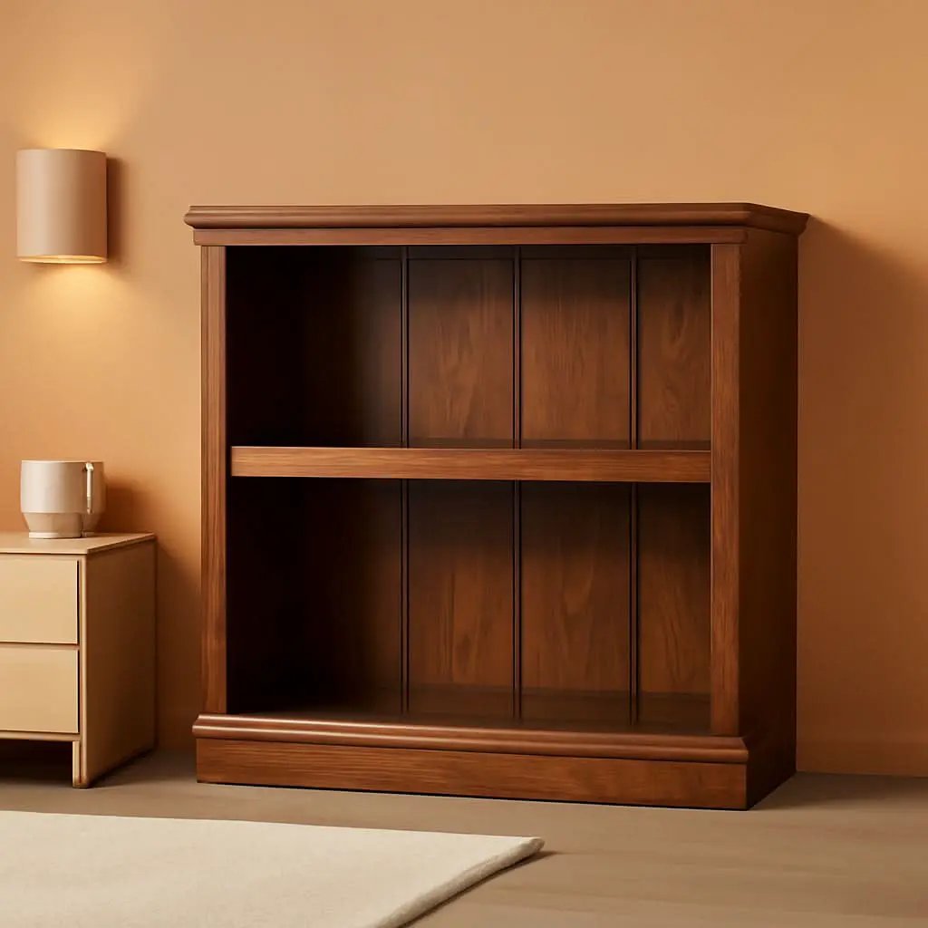Washington Cherry Finish 2 Shelf Bookcase For Storage from PriceLows™