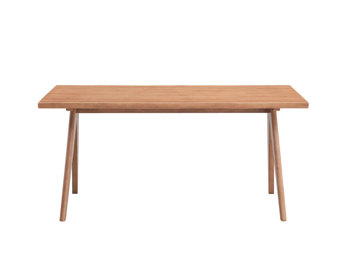 Velentina Rattan Dining Table | Natural | 63 Inch Width | Light Walnut Finish