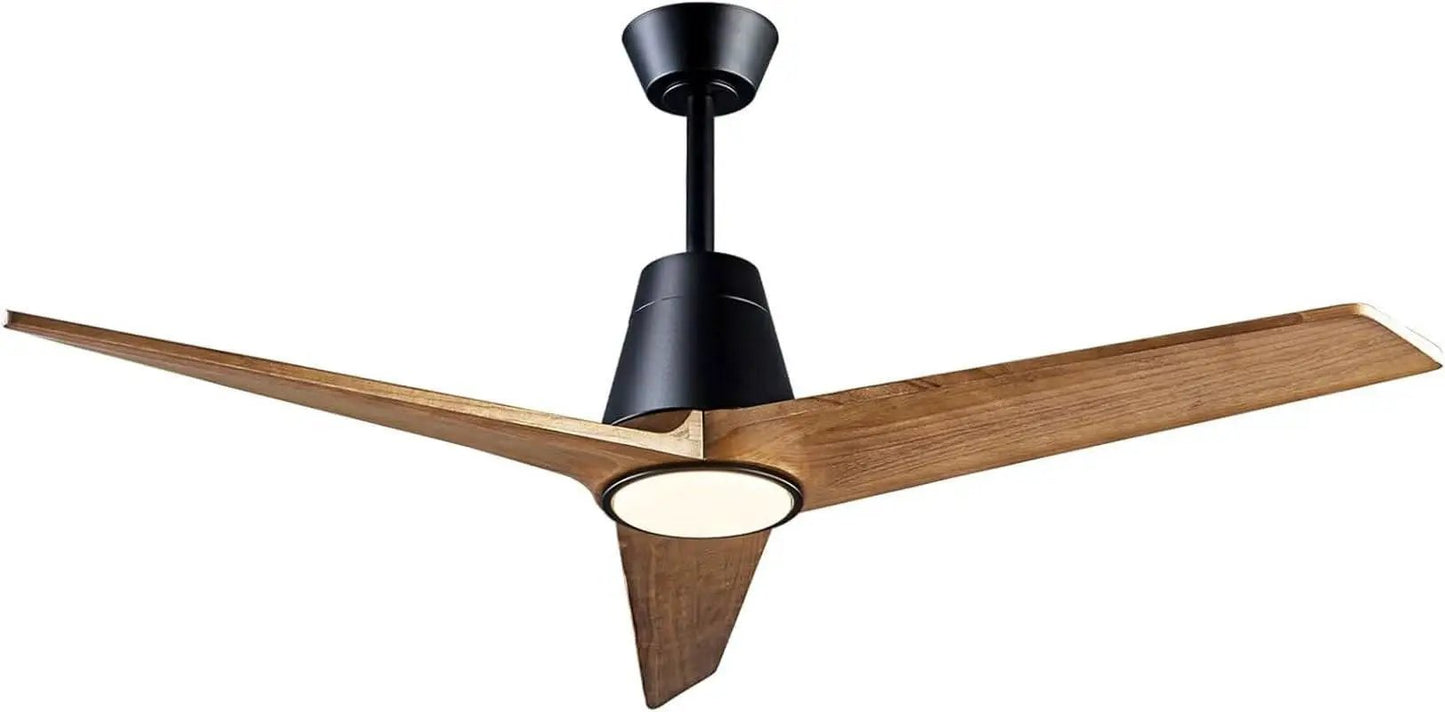 52 Inch Ceiling Fan With Remote Black Walnut Indoor Outdoor from PriceLows™