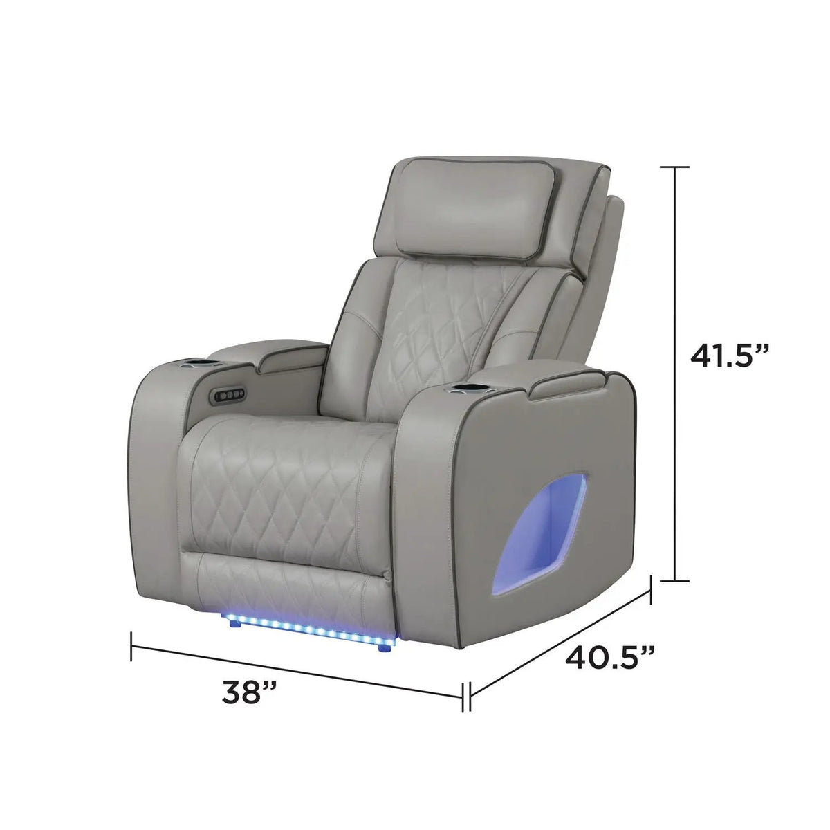 Power Reclining Chair | Vibrating Massage | LED Lighting