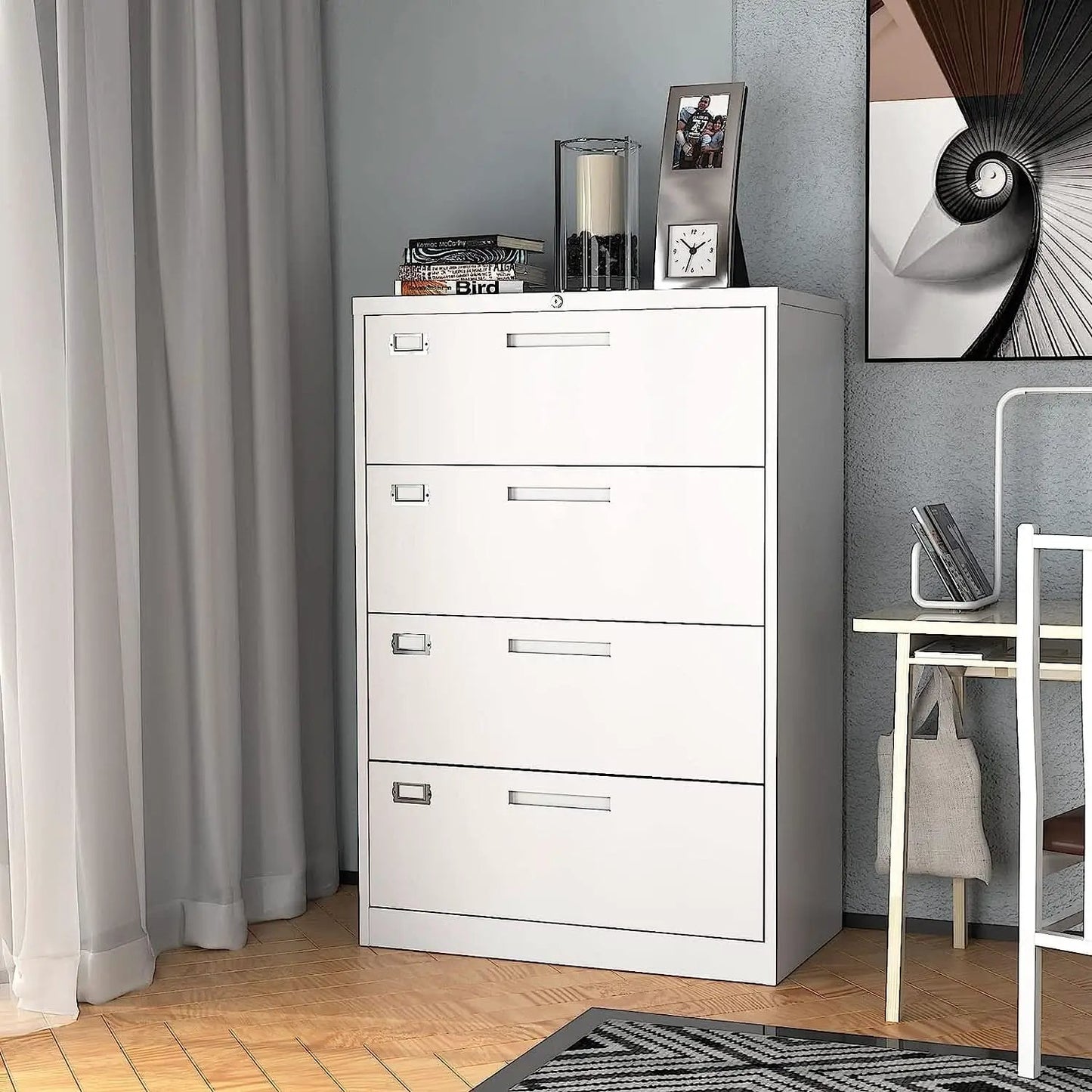 Lockable 4 Drawer Metal File Cabinet For Home Office from PriceLows™