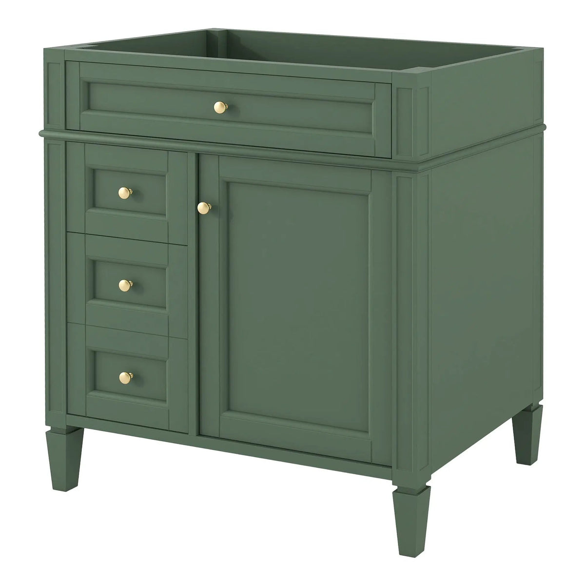 Bathroom Vanity | 3 Drawers | Blue Finish | Tip Out