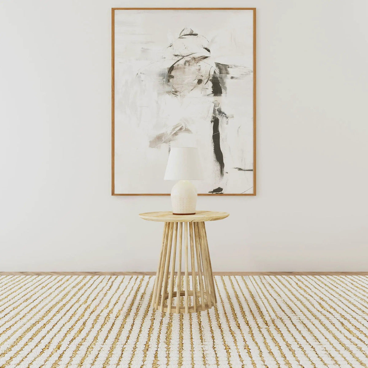 Touhy Round Solid Wood End Side Table Natural Mango | 22 x 22 x 22 in | Mango Wood | Living Room