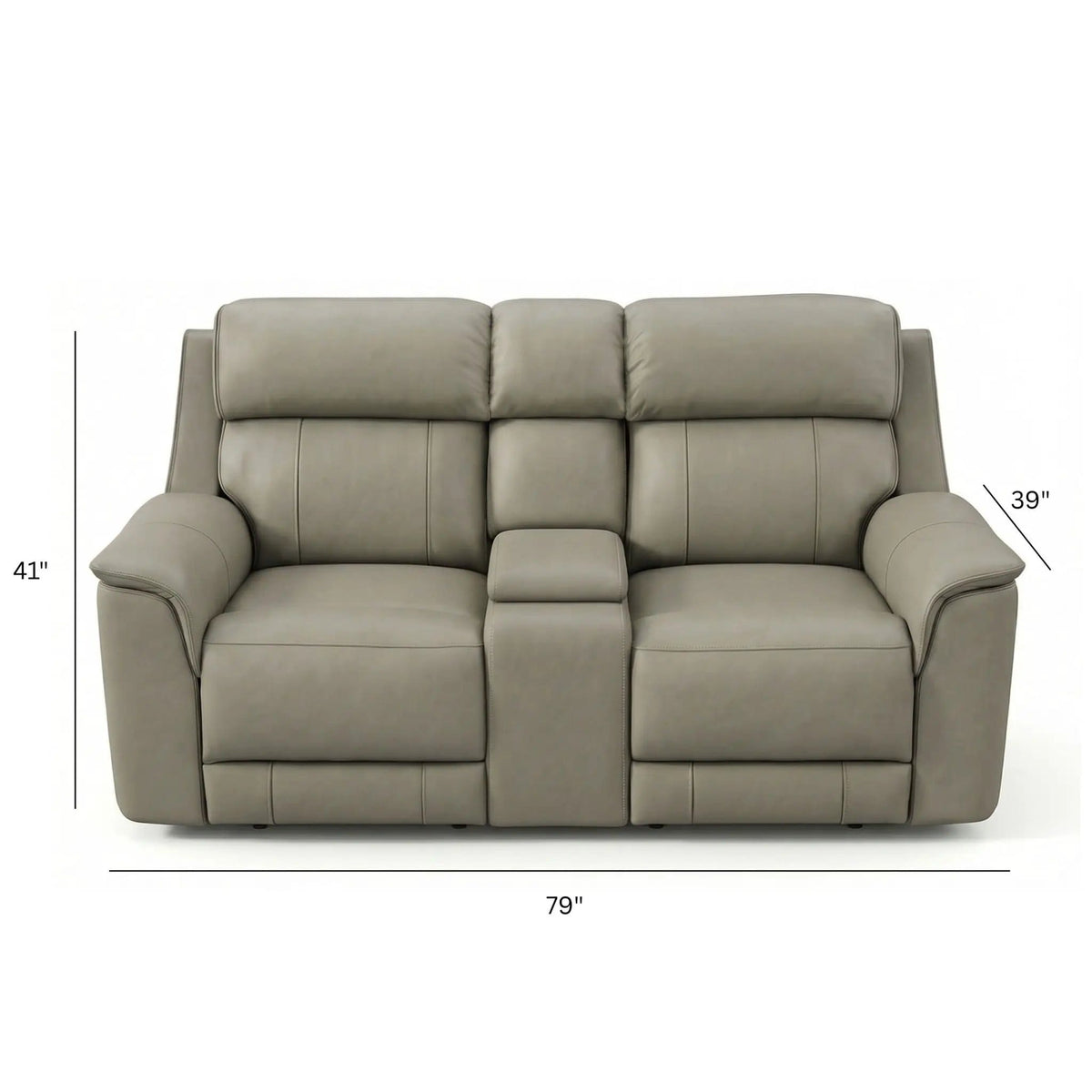 Oslo Dual Power Reclining Loveseat With Console | 2 Pieces | Living Room Furniture | Living Room