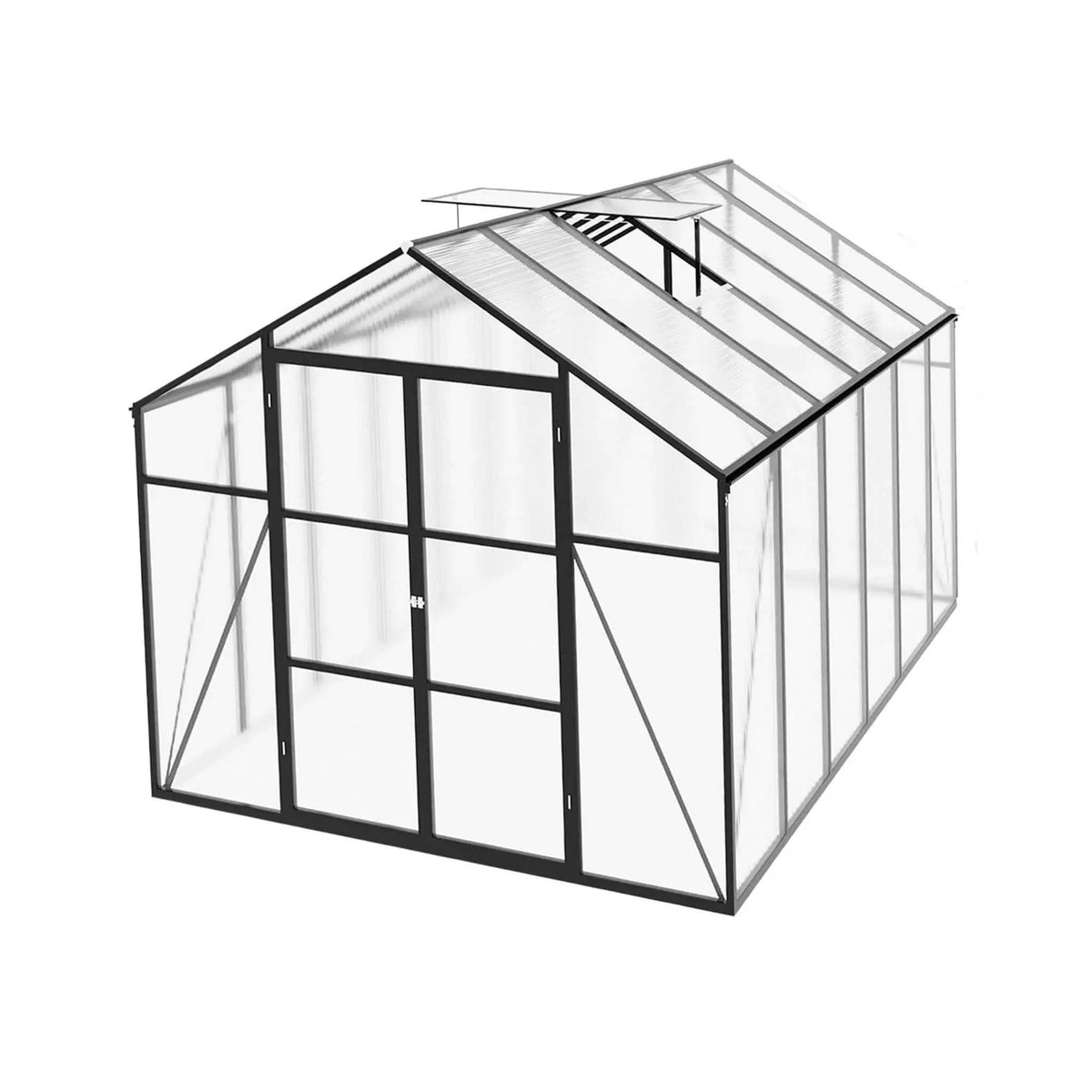 All Season Outdoor Backyard Polycarbonate Greenhouse With Raised Base & Aluminum | Aluminum | Outdoor Living Use | Outdoor Living