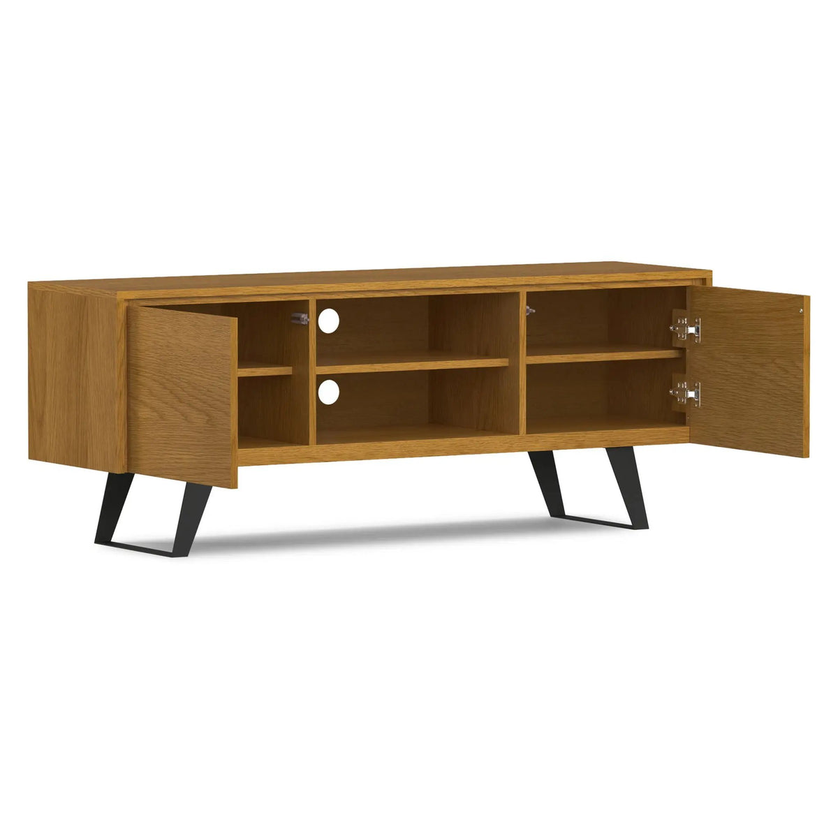 Lowry TV Media Stand | Handcrafted Solid Acacia Hardwood | Fits TVs Up To 70 Inch | Two Doors