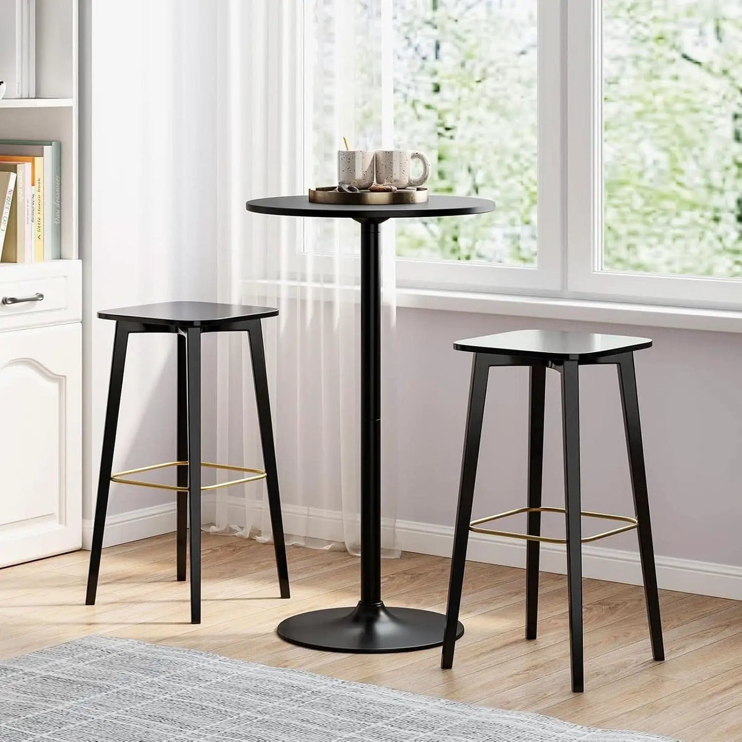 Bar Table Convertible Height Twenty Four Inch RoundTop Surface from PriceLows™