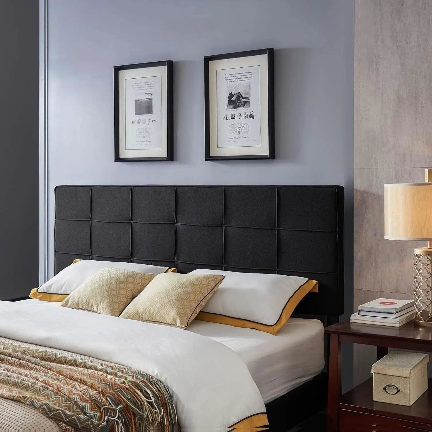 King Size Upholstered Headboard with Adjustable Modern Design from PriceLows™