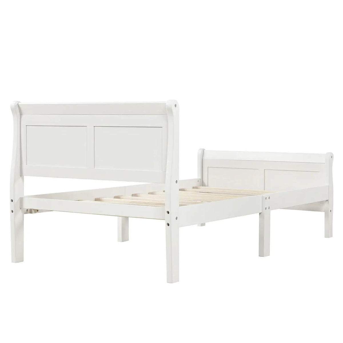 Wood Platform Bed Frame | Headboard Footboard | Wood Slat Support