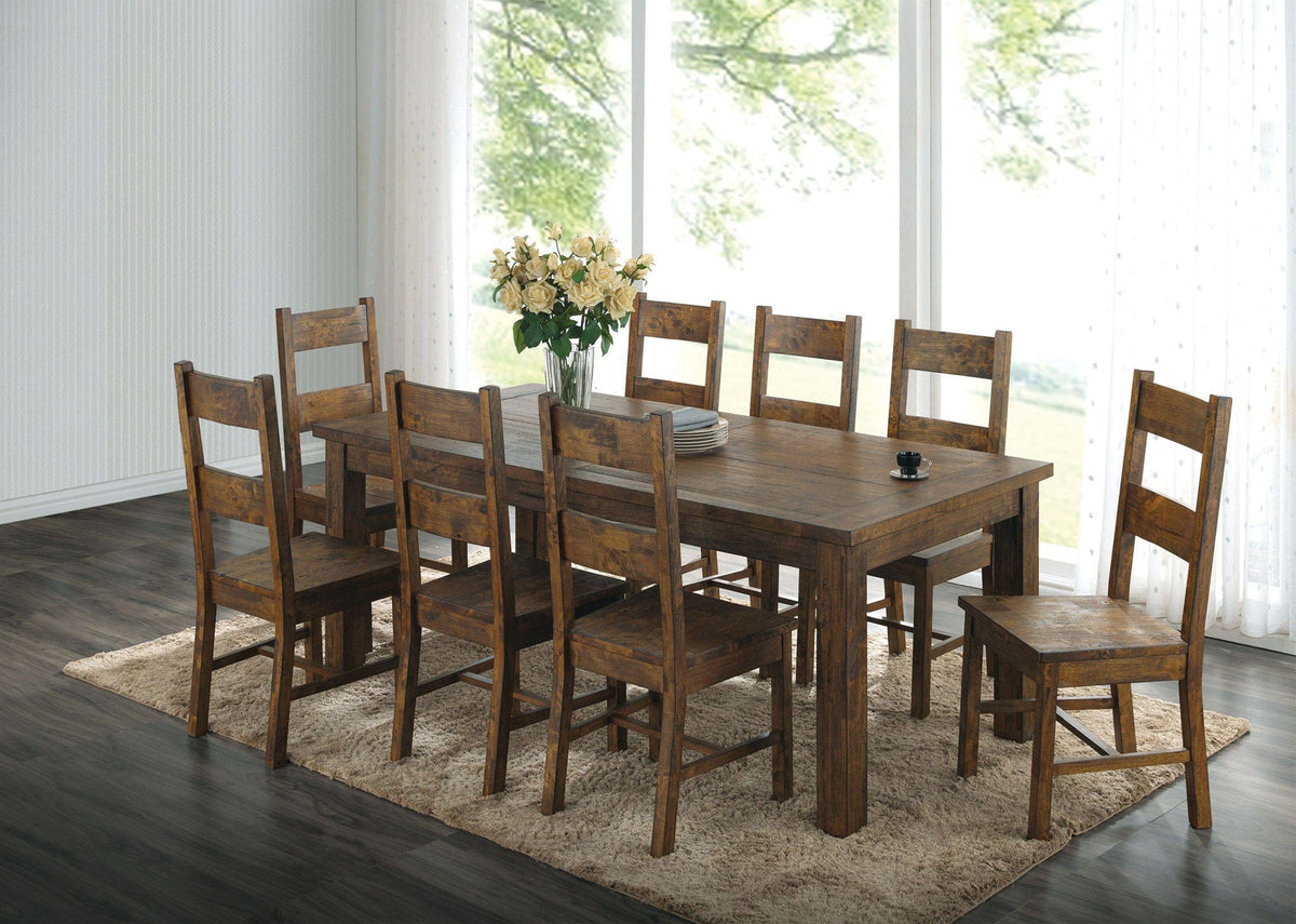 Coleman Rectangular 79-inch Dining Table Rustic Golden | 78.75 x 39.25 x 30.25 in | Dining Room Furniture | Brown