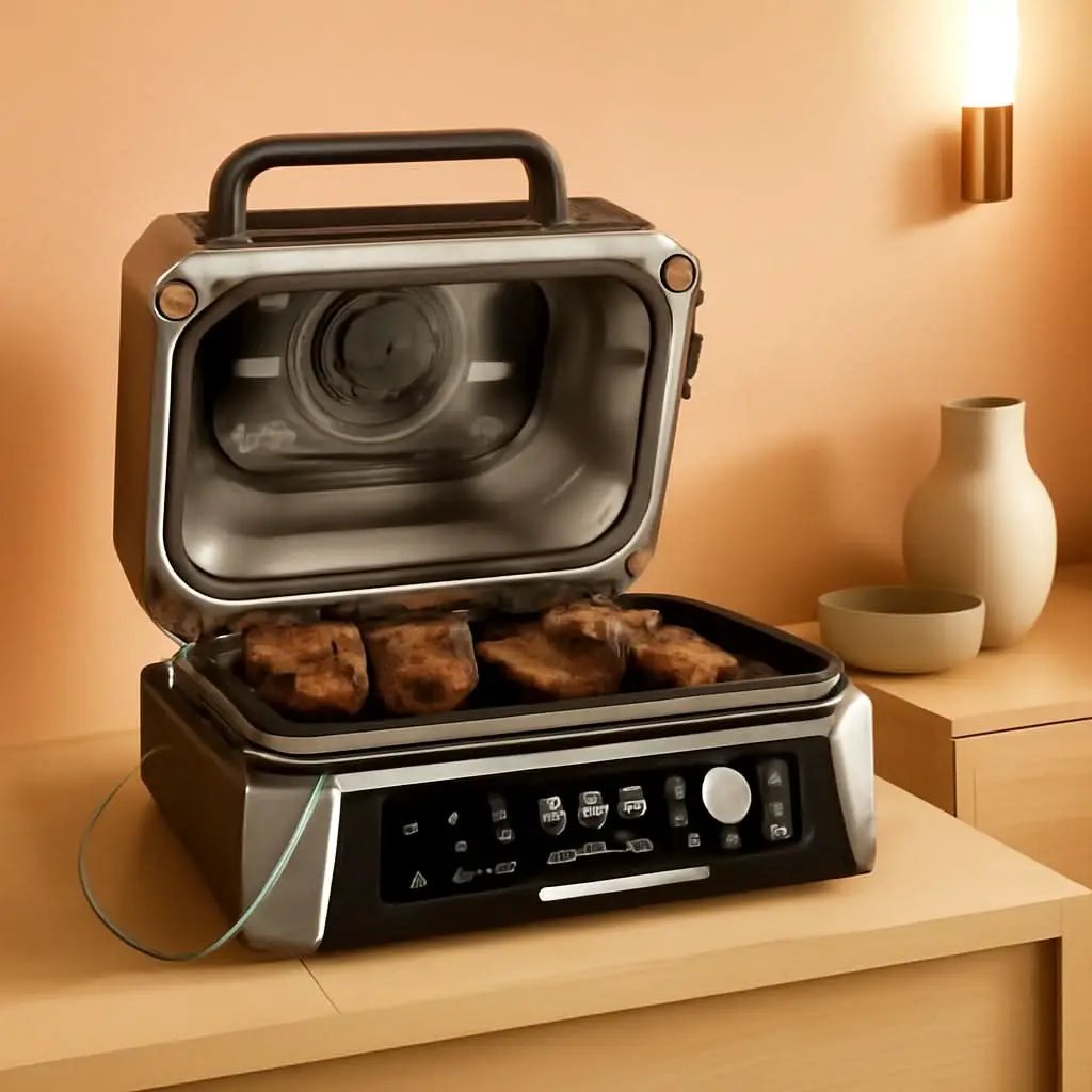 XL Smart Grill Smoker 7 In 1 With App Control Black from PriceLows™
