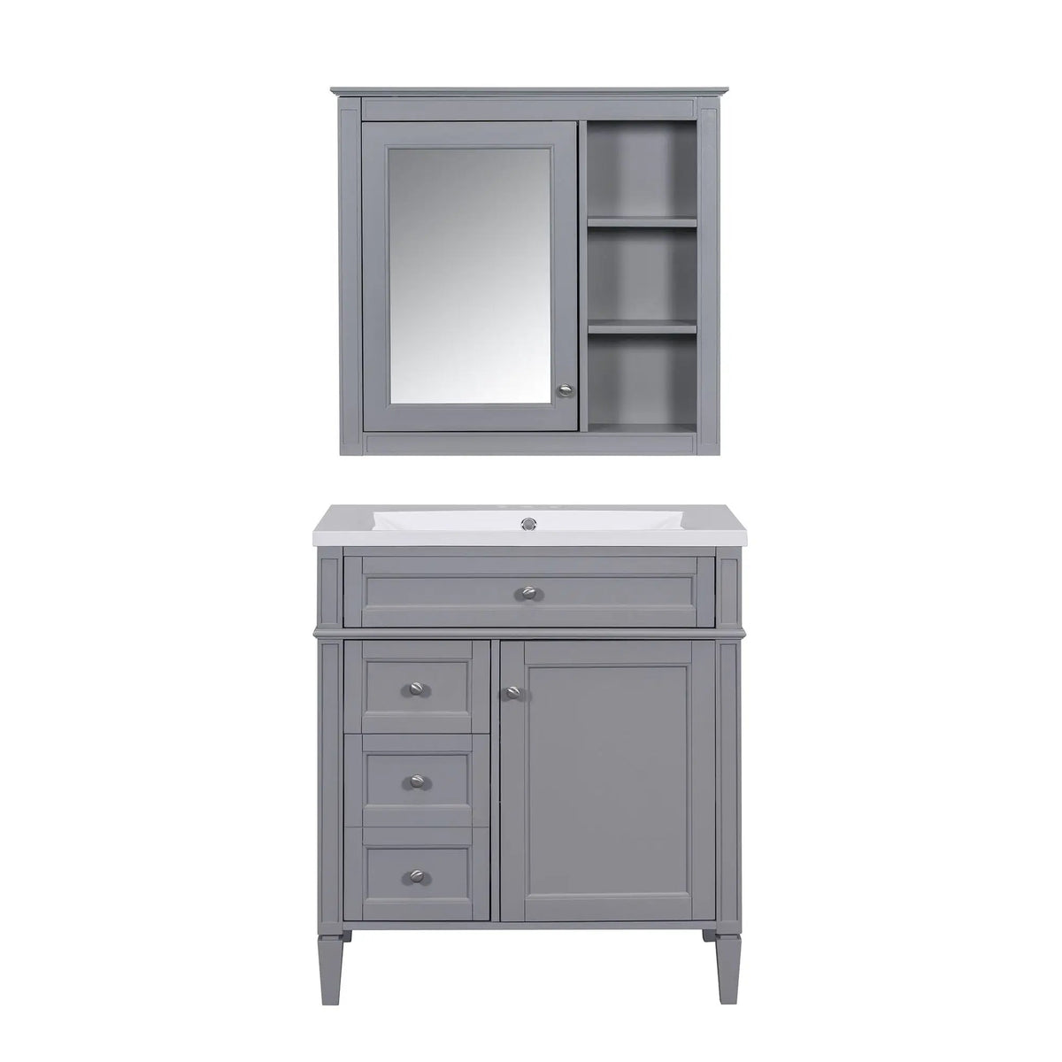 Bathroom Vanity With Medicine Cabinet | Royal Mirror Cabinet | Modern Storage | Unique Pattern Design