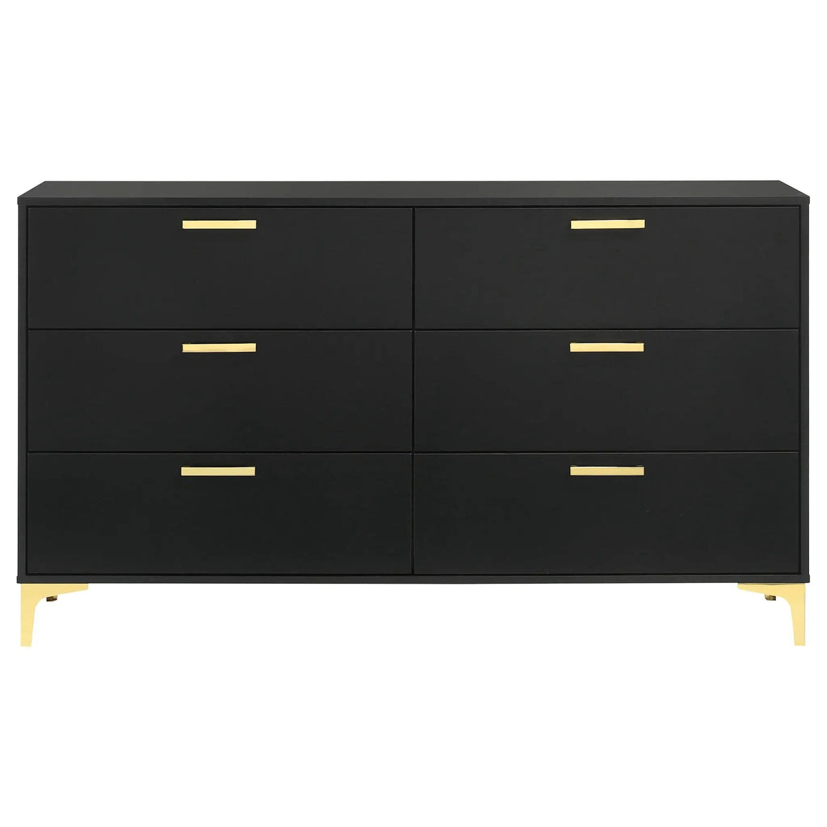 Kendall 6-drawer Dresser | 58.5 x 15.75 x 34.25 in | 6-Drawer | Black