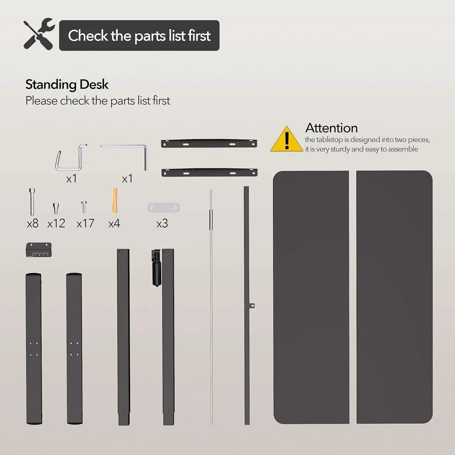 40x24 Inch Electric Standing Desk With Memory Presets Black from PriceLows™