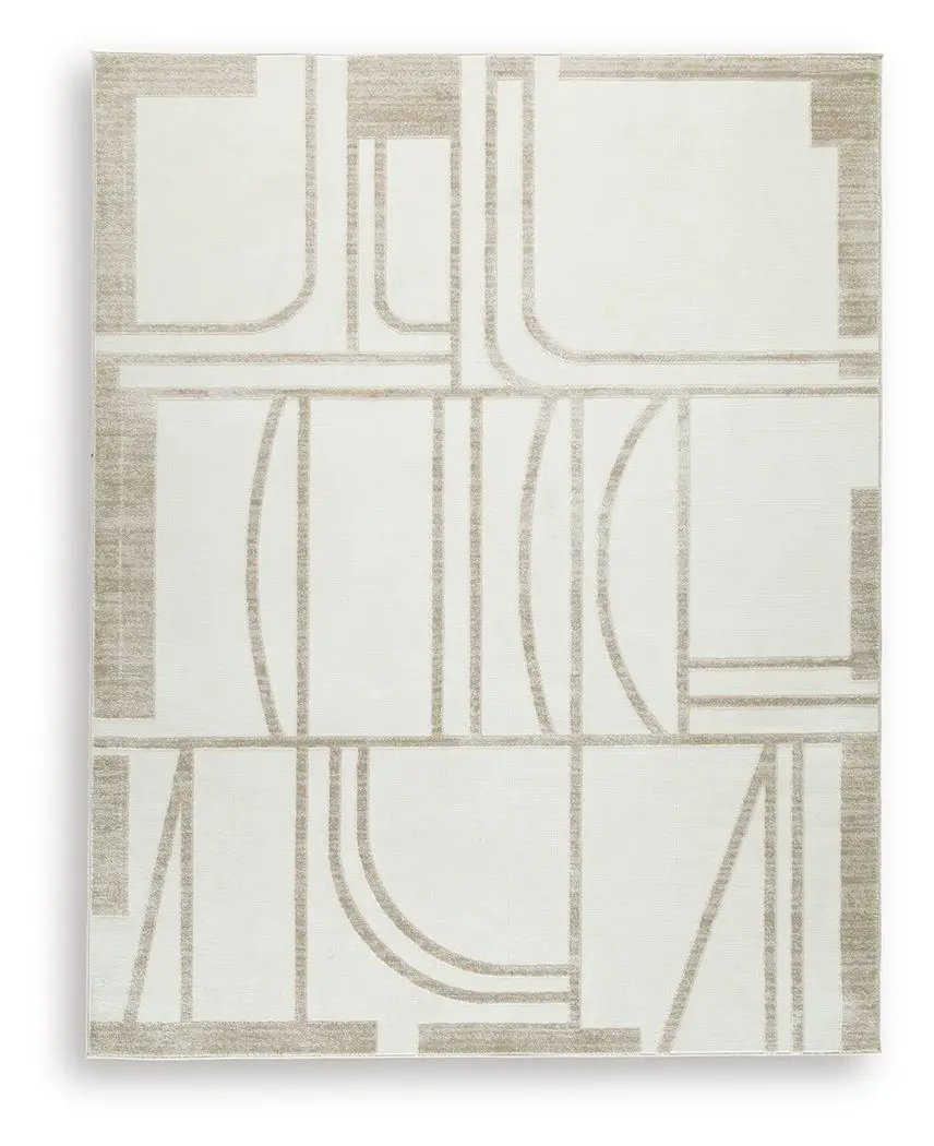 Farongrove Area Rug | 95 x 122 Inch | Geometric Pattern | Contemporary Style