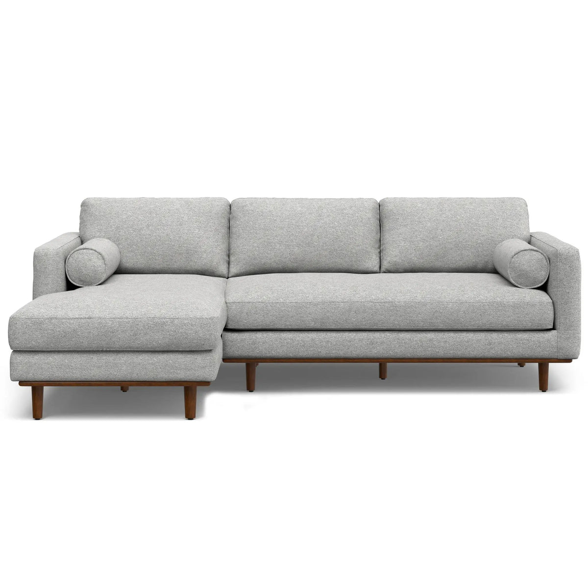 Morrison Upholstered Sectional Sofa | Genuine Aniline Leather | Chaise Cushions | 102.2 Inch Length
