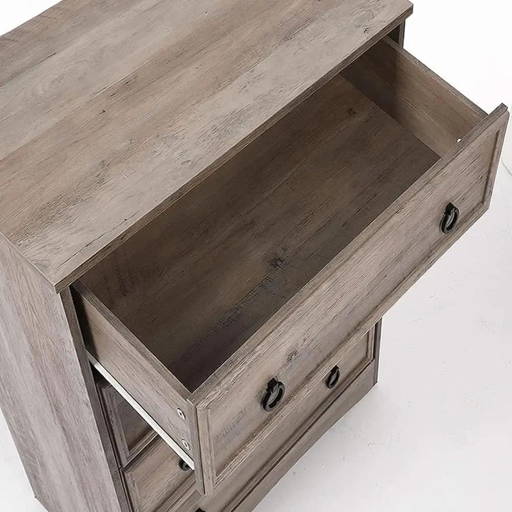 Gray 4 Drawer Dresser With ModernArchitectural Storage from PriceLows™