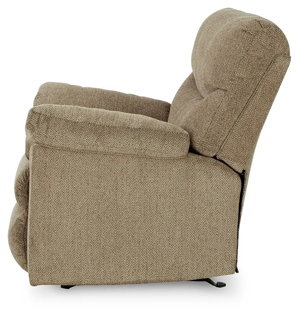 Alphons Rocker Recliner | Pull-Tab Reclining | Neutral Upholstery | Universal Appeal