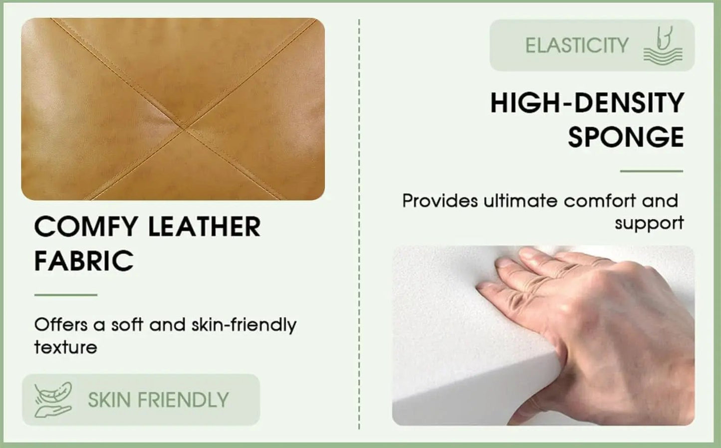 Leather Sectional Sofa L Shape With Storage Ottoman Ginger from PriceLows™