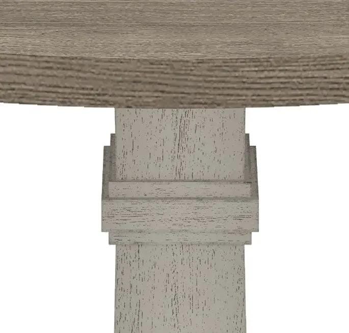 Tannen Round Dining Table | 59 x 59 x 30 in | Dining Room Furniture | White / Gray
