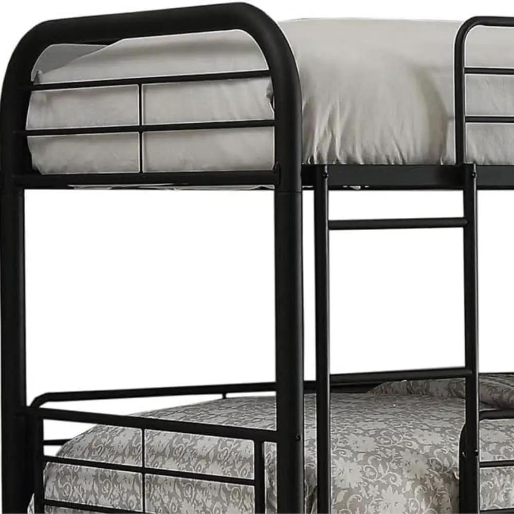 Cairo Metal Frame Full Triple Bunk Bed Sandy Black from PriceLows™