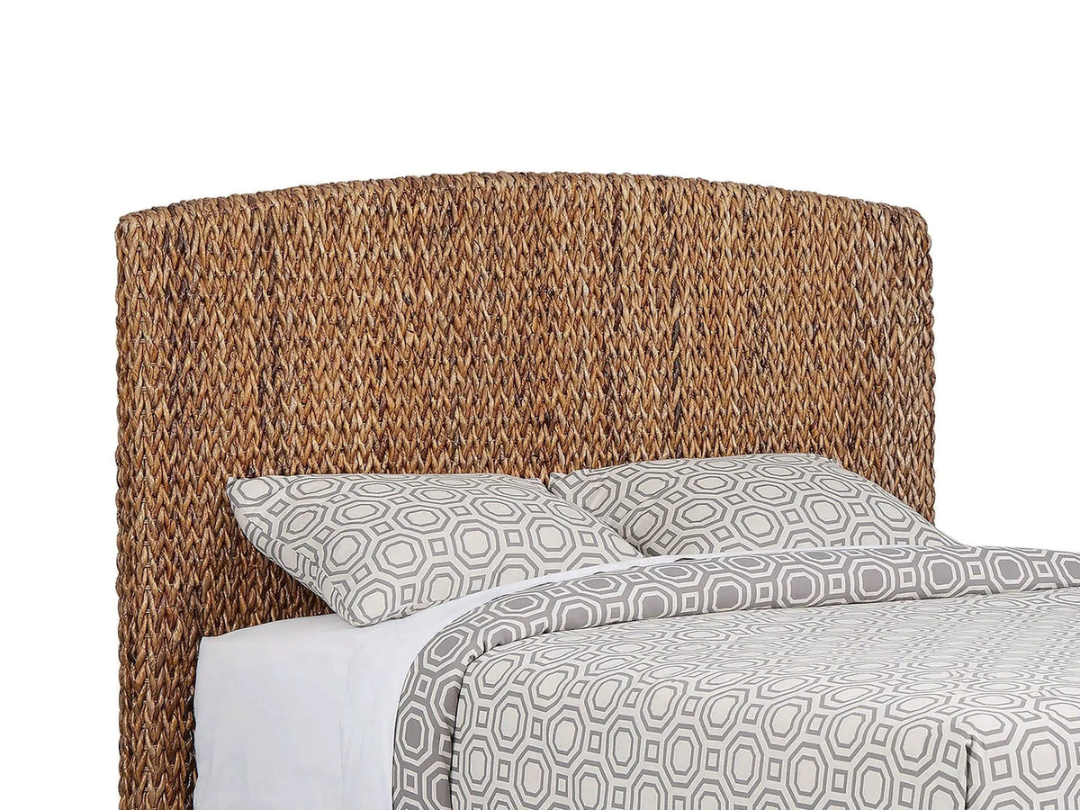 Laughton Banana Leaf Eastern King Panel Bed Amber | 83 x 88.25 x 55 in | Engineered Wood | Bedroom