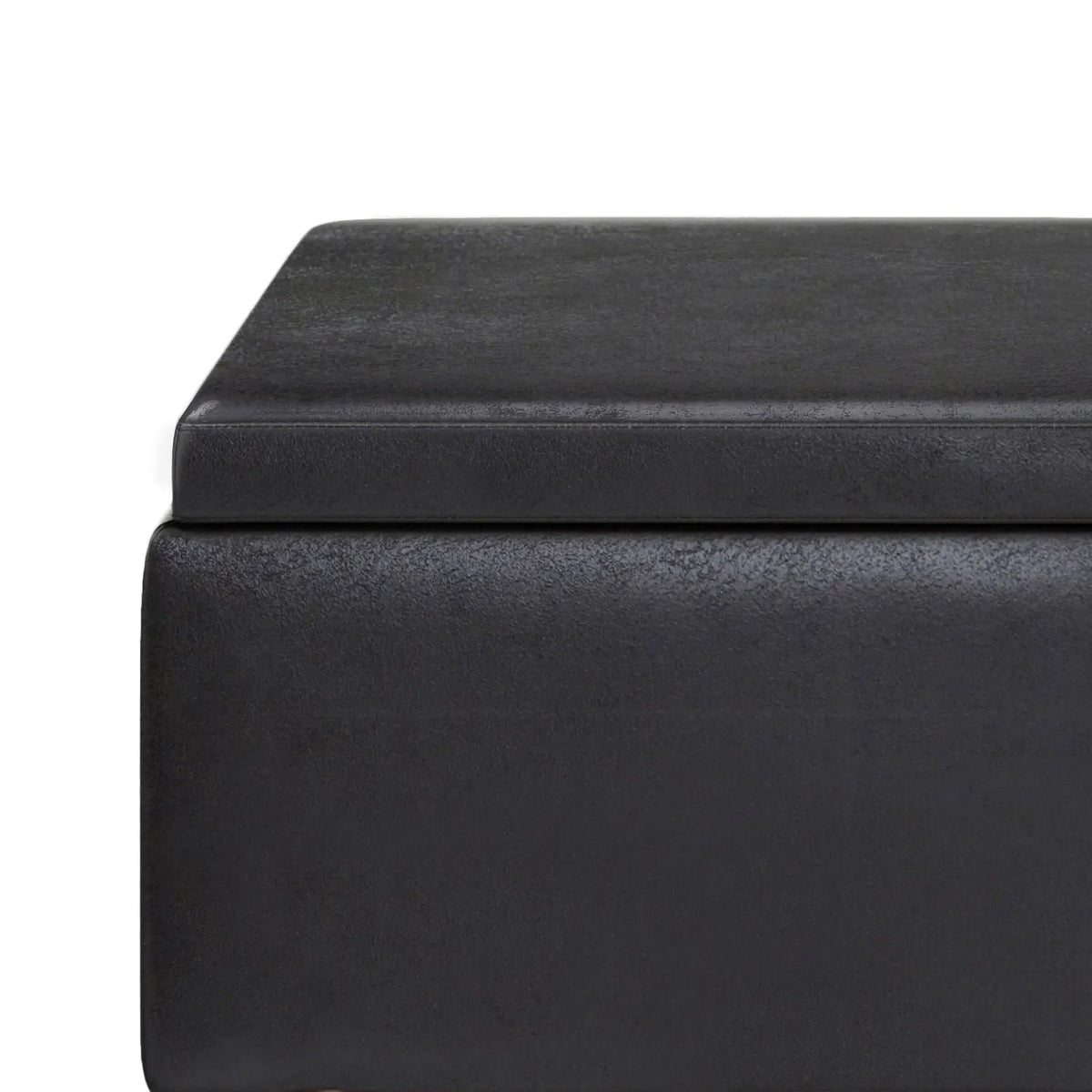 Owen Tray Top Coffee Table Ottoman | Upholstered Storage | Two Flip Over Serving Trays | Small Size