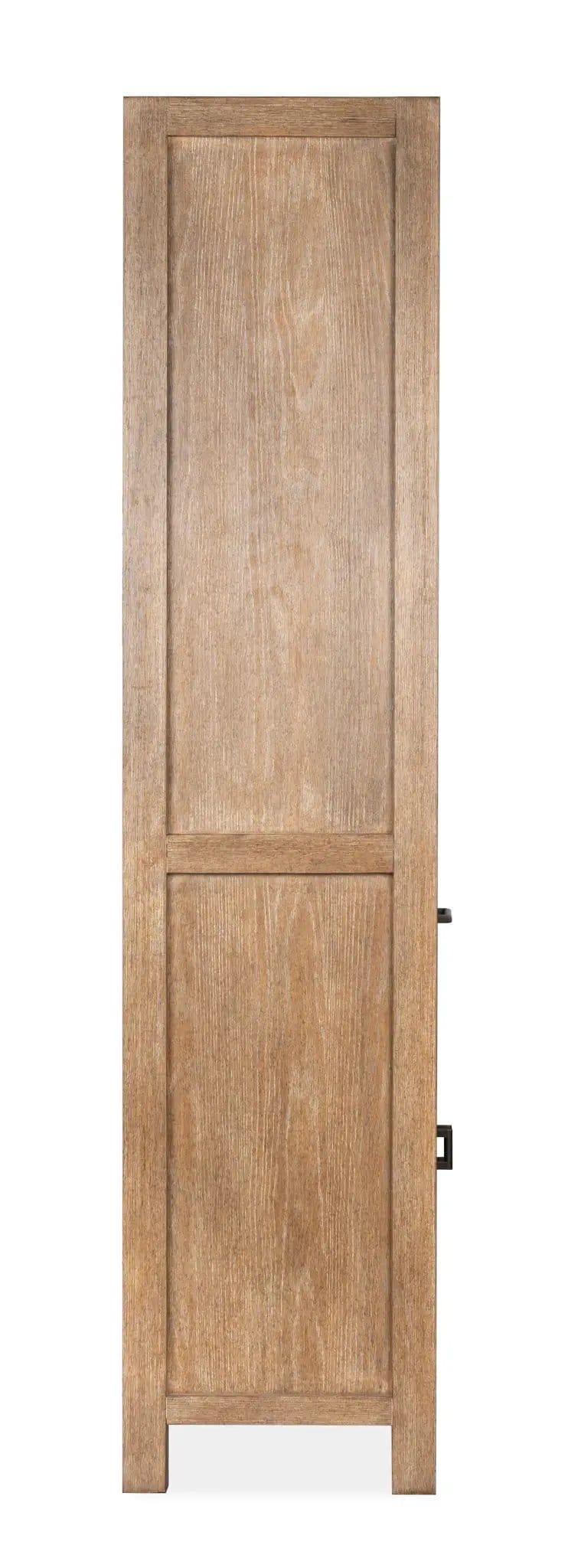Plum Creek Display Cabinet | 2 Pieces | Oak Veneer & Fabric | Home