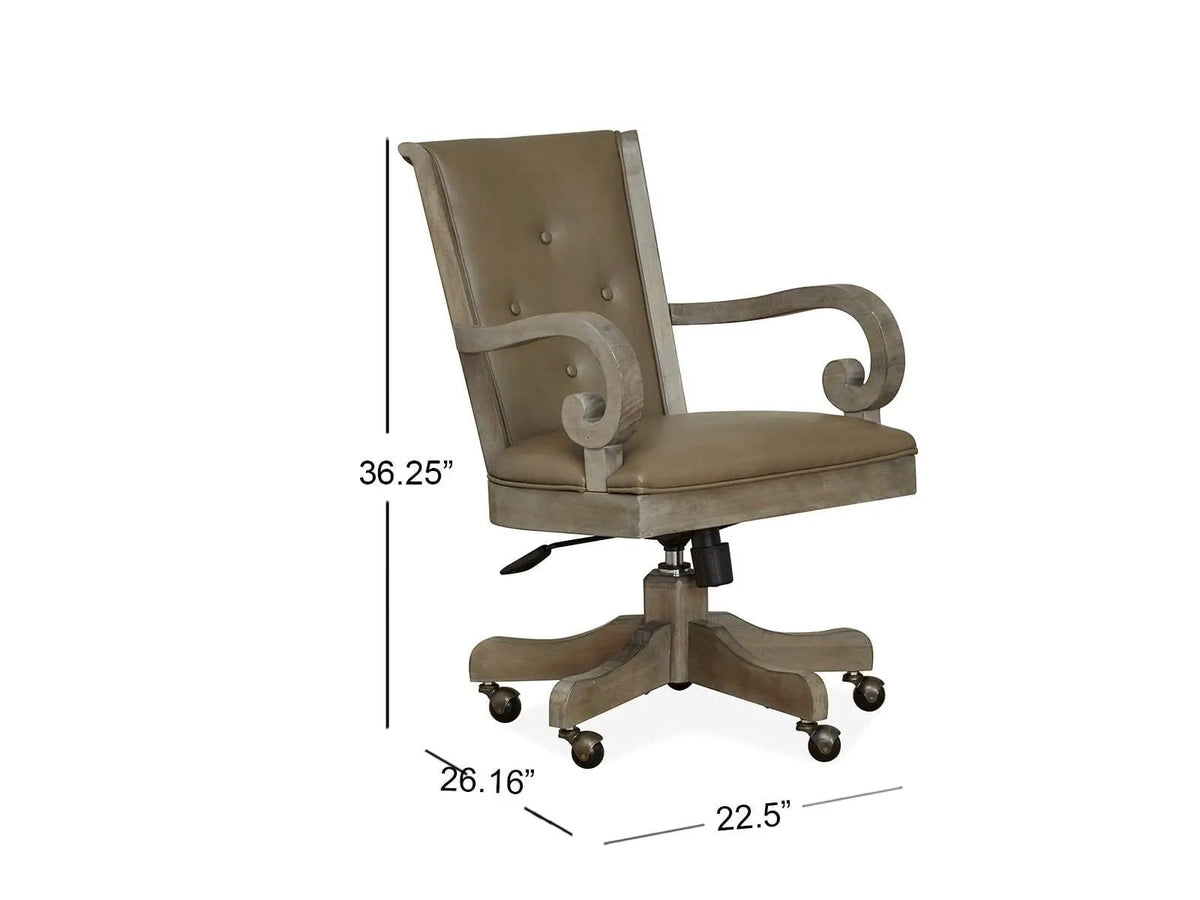Tinley Park Fully Upholstered Swivel Chair | 26.16 x 22.5 x 36.25 in | Wood | Dove Tail Gray