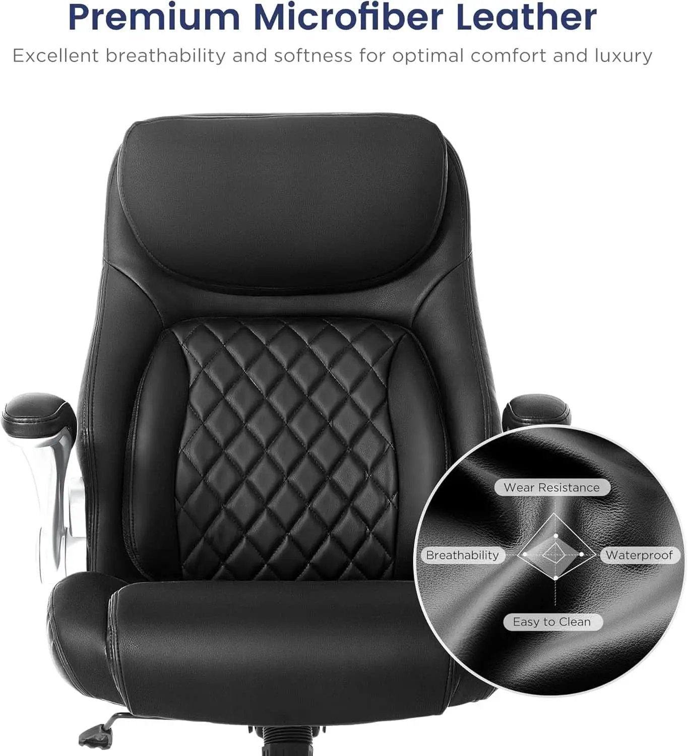 Ergonomic Office Chair With Adjustable Lumbar Support Black from PriceLows™