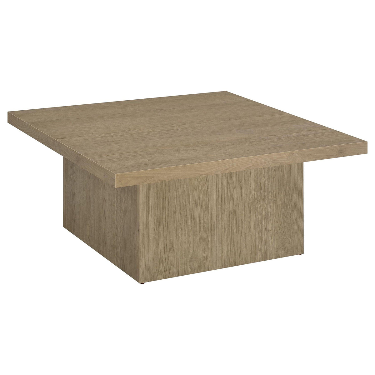 Devar Square Engineered Wood Cocktail Coffee Table Latte | 35.5 x 35.5 x 16.25 in | Engineered Wood & Veneer | Living Room