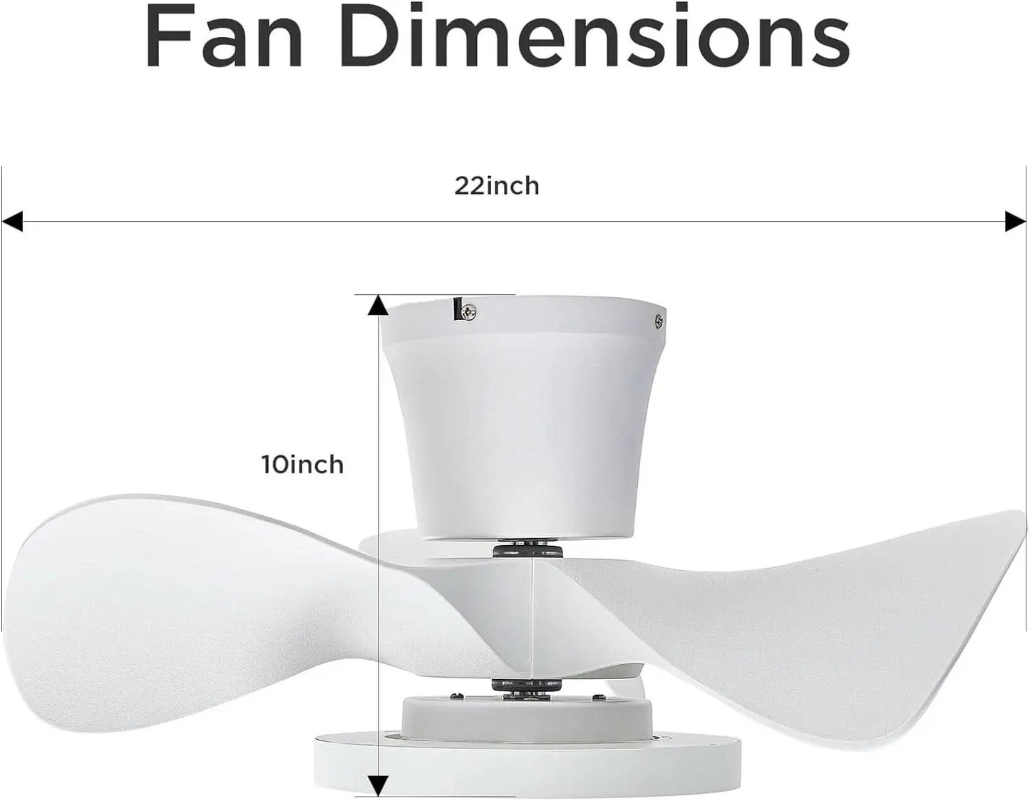22 Inch Quiet Ceiling Fan With LED Light And Remote Control from PriceLows™