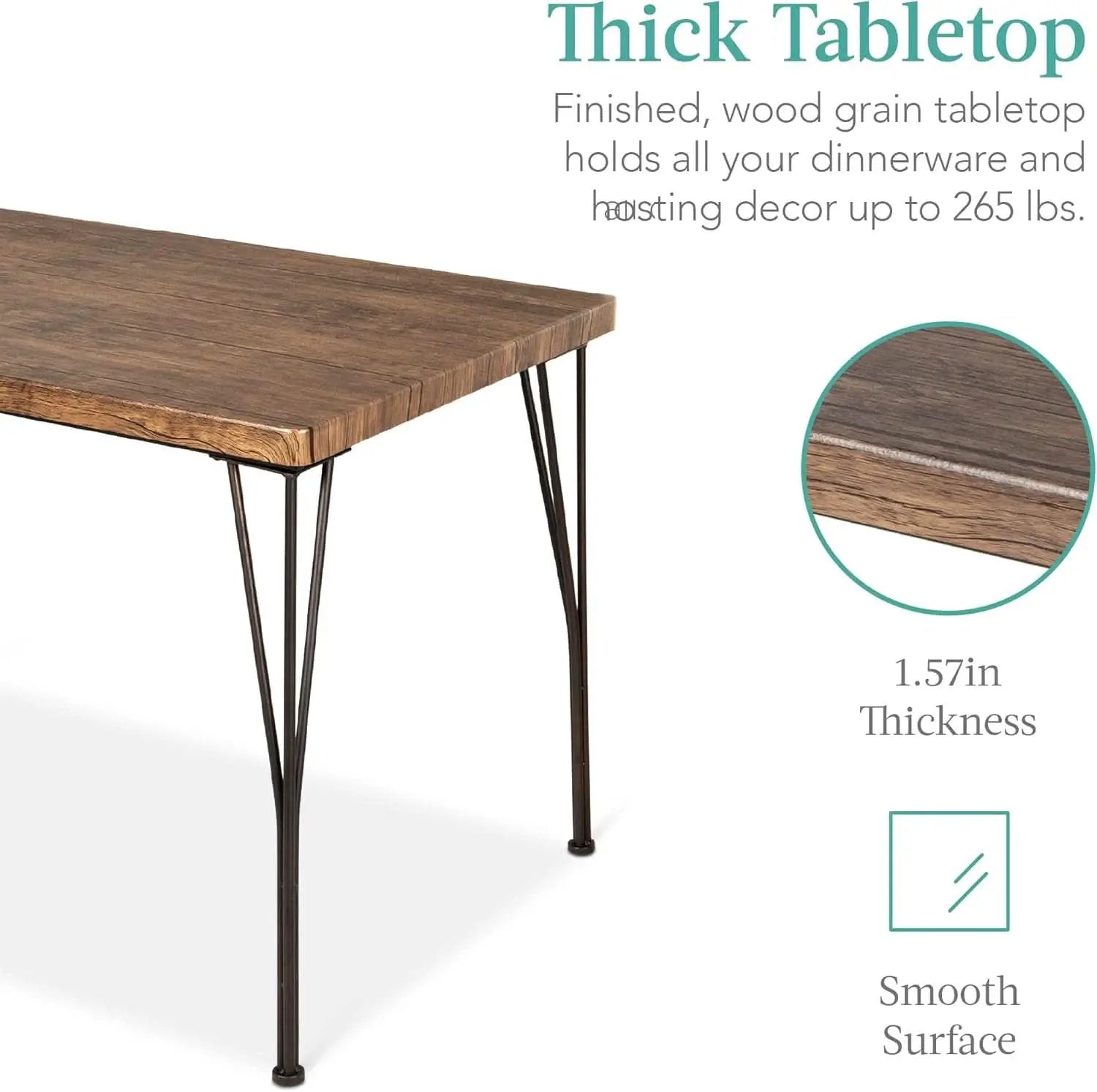 Drift Brown Contemporary Rectangular Dining Table Set from PriceLows™