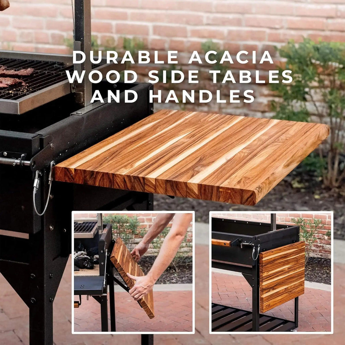 Extra-Large Argentine Santa Maria Wood Fire And Charcoal BBQ Grill With Brasero | Stainless Steel | Outdoor Grill | Outdoor Living