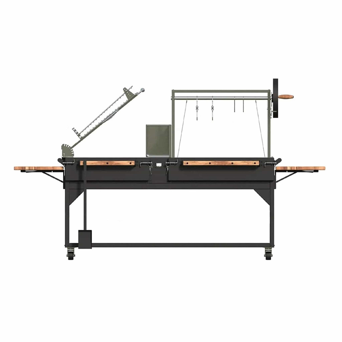 Extra-Large Argentine Santa Maria Wood Fire And Charcoal BBQ Grill With Brasero | Stainless Steel | Outdoor Grill | Outdoor Living