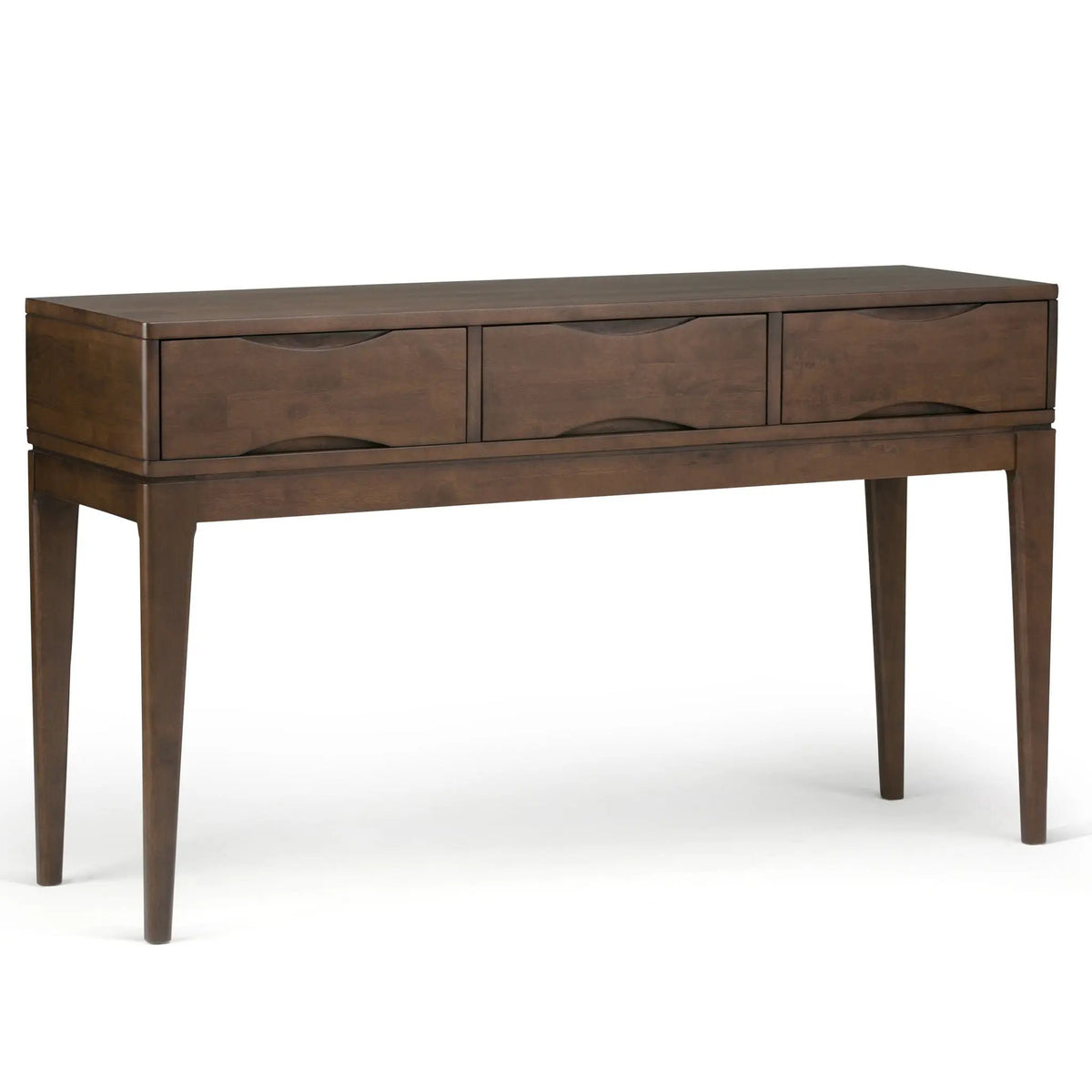 Harper Handcrafted Console Sofa Table | 54 Inch Width | Solid Rubberwood Hardwood | Metal Drawer Glides