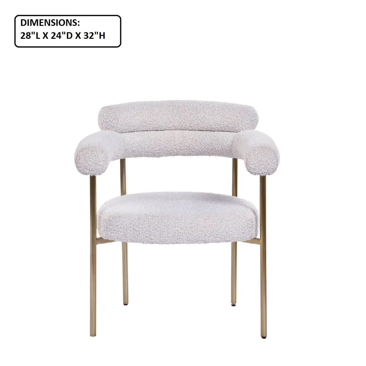 Dining Chairs | Armrests | Fabric Upholstery | Set Of 2