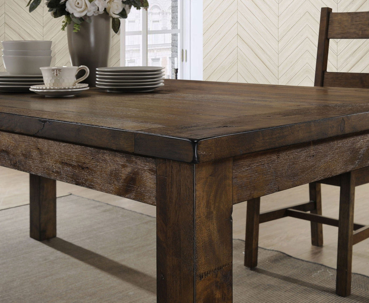Coleman 9-piece Rectangular Dining Set Rustic Golden | 9-Piece Set | Dining Room Furniture | Brown
