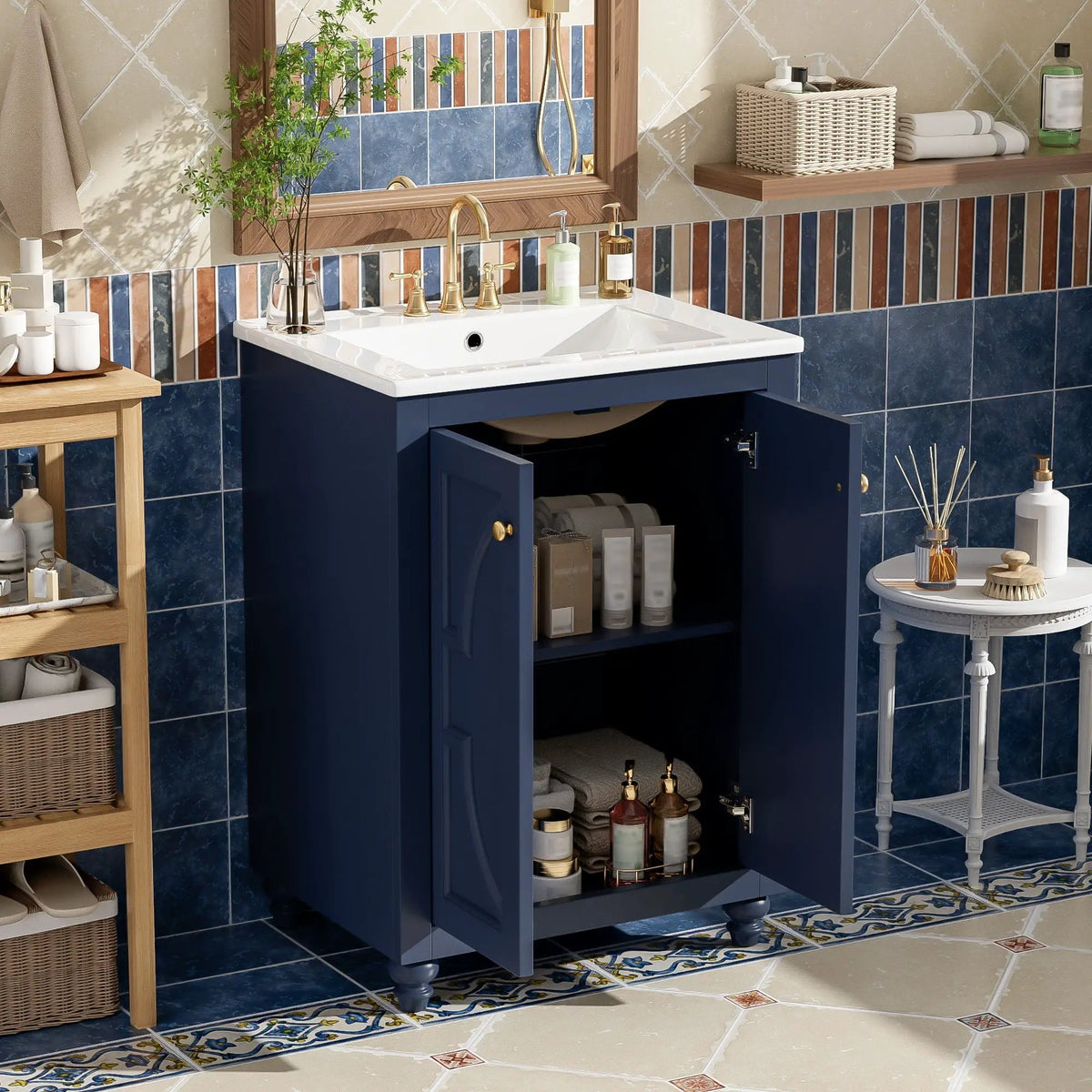 Bathroom Vanity | Soft Close Hinges | Back Open Design