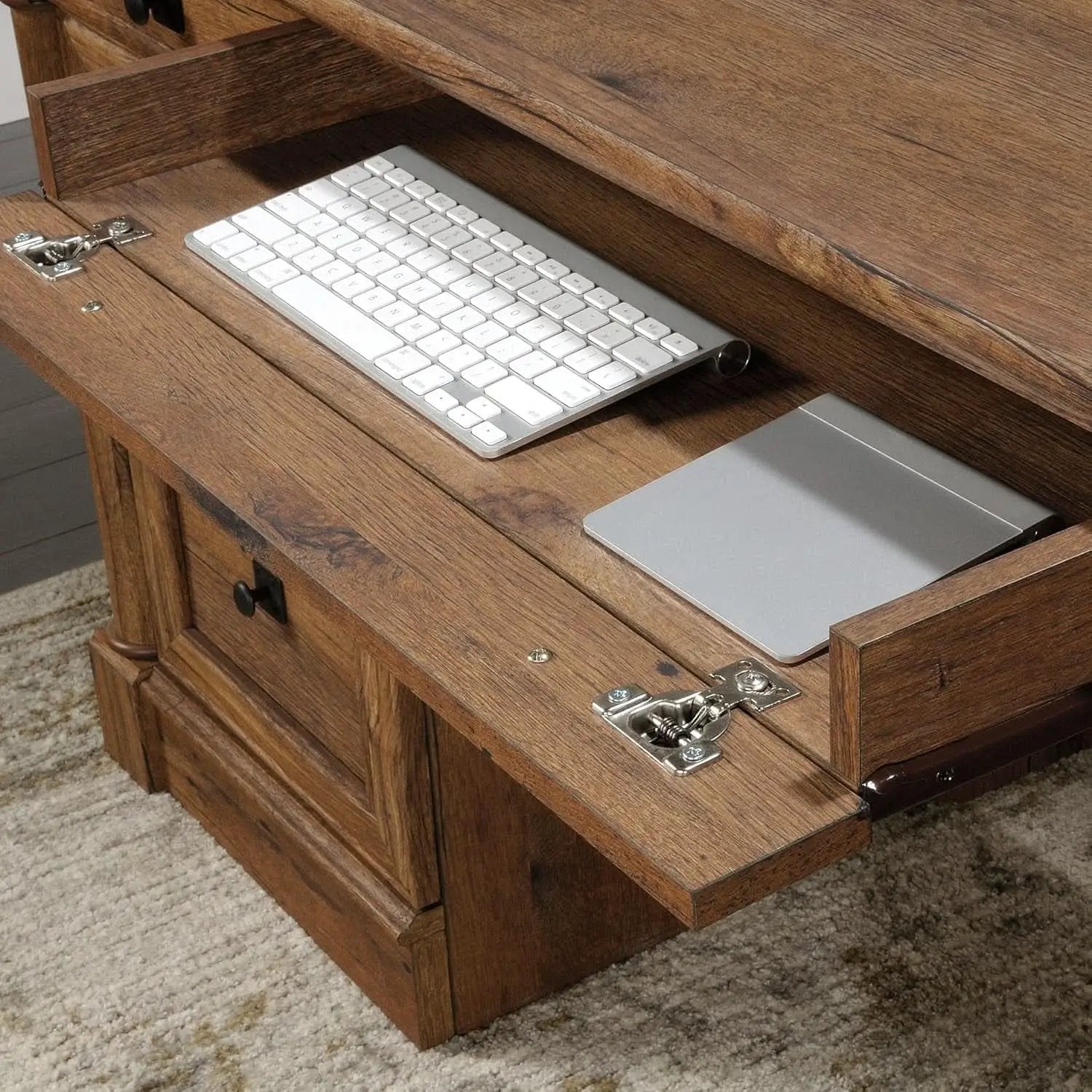 Palladia Executive Desk 65 Inch Vintage Oak Surface from PriceLows™